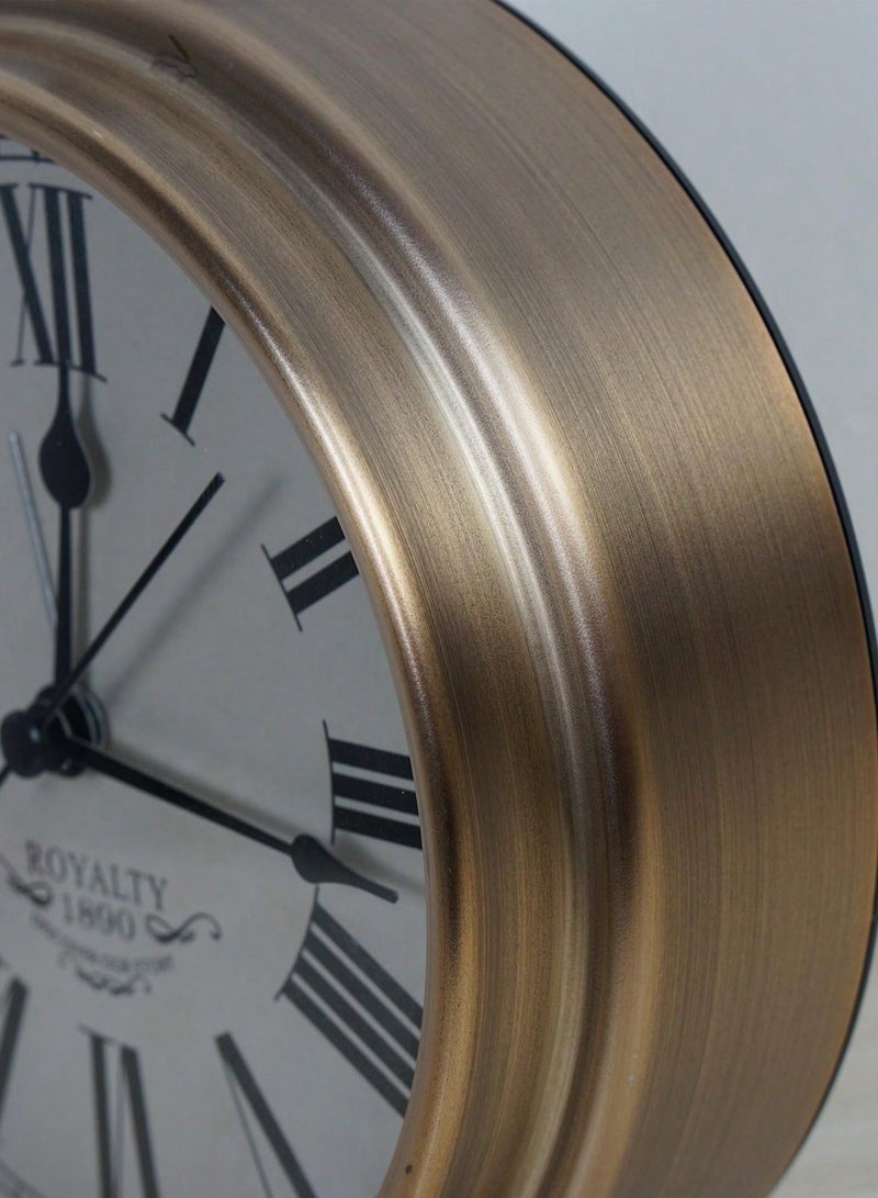 1 قطعة ساعة منبه حديدية أوروبية كلاسيكية عتيقة ذات فنون حديدية أوروبية 1 قطعة ساعة إلكترونية أمريكية إبداعية منزلية بسيطة وشخصية صامتة، ديكور منزلي، ديكور غرفة - Image 2