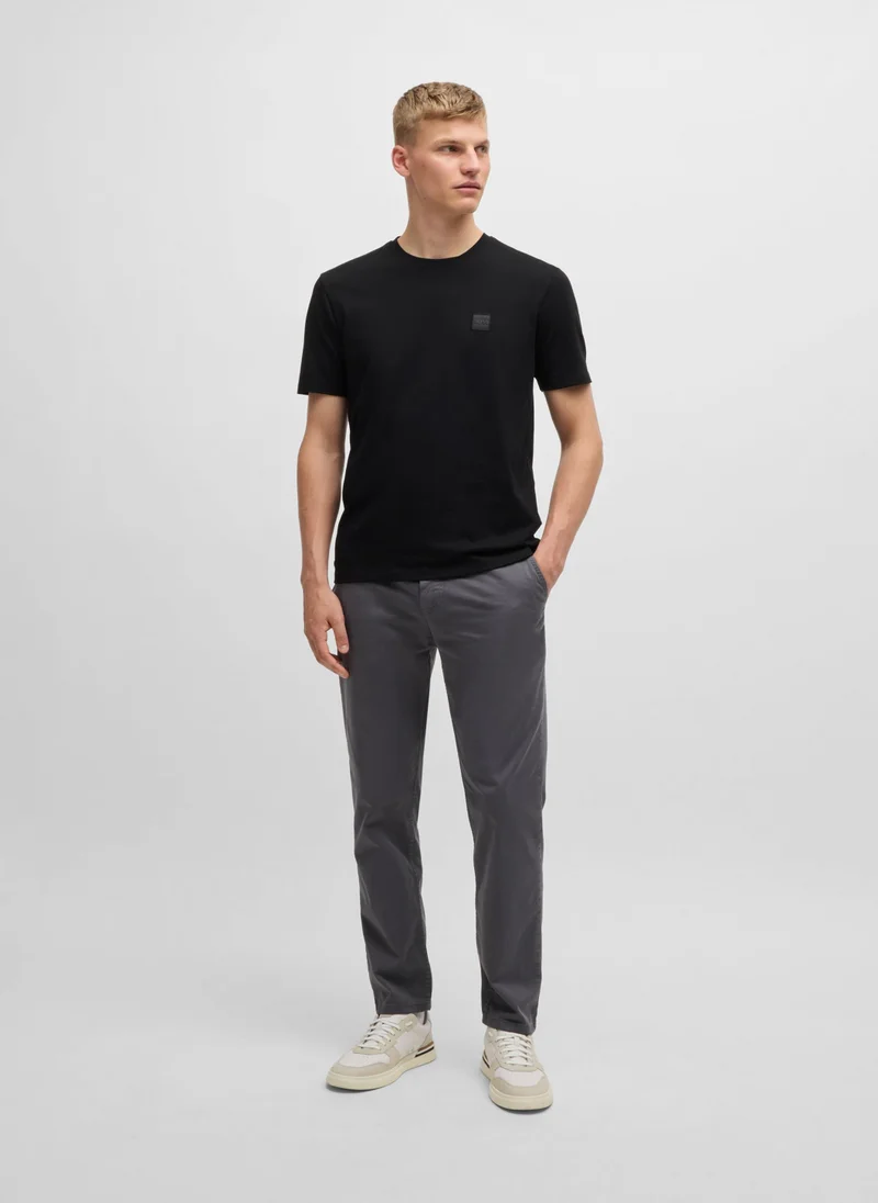 BOSS Cotton-jersey T-shirt with logo patch