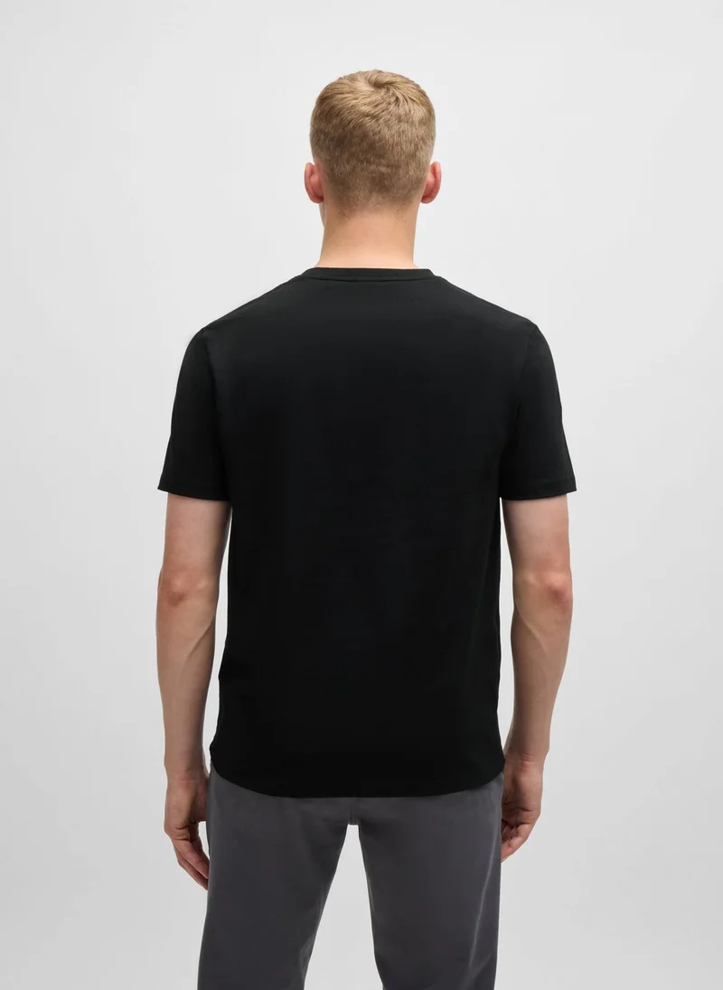 BOSS Cotton-jersey T-shirt with logo patch