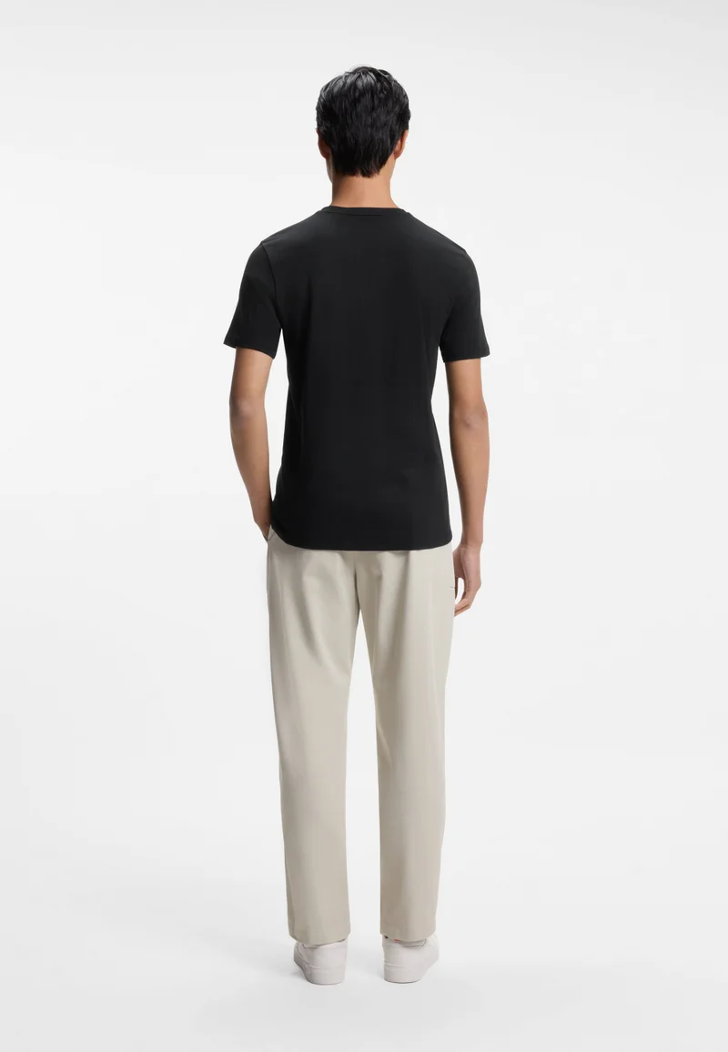 BOSS Cotton-jersey T-shirt with logo patch