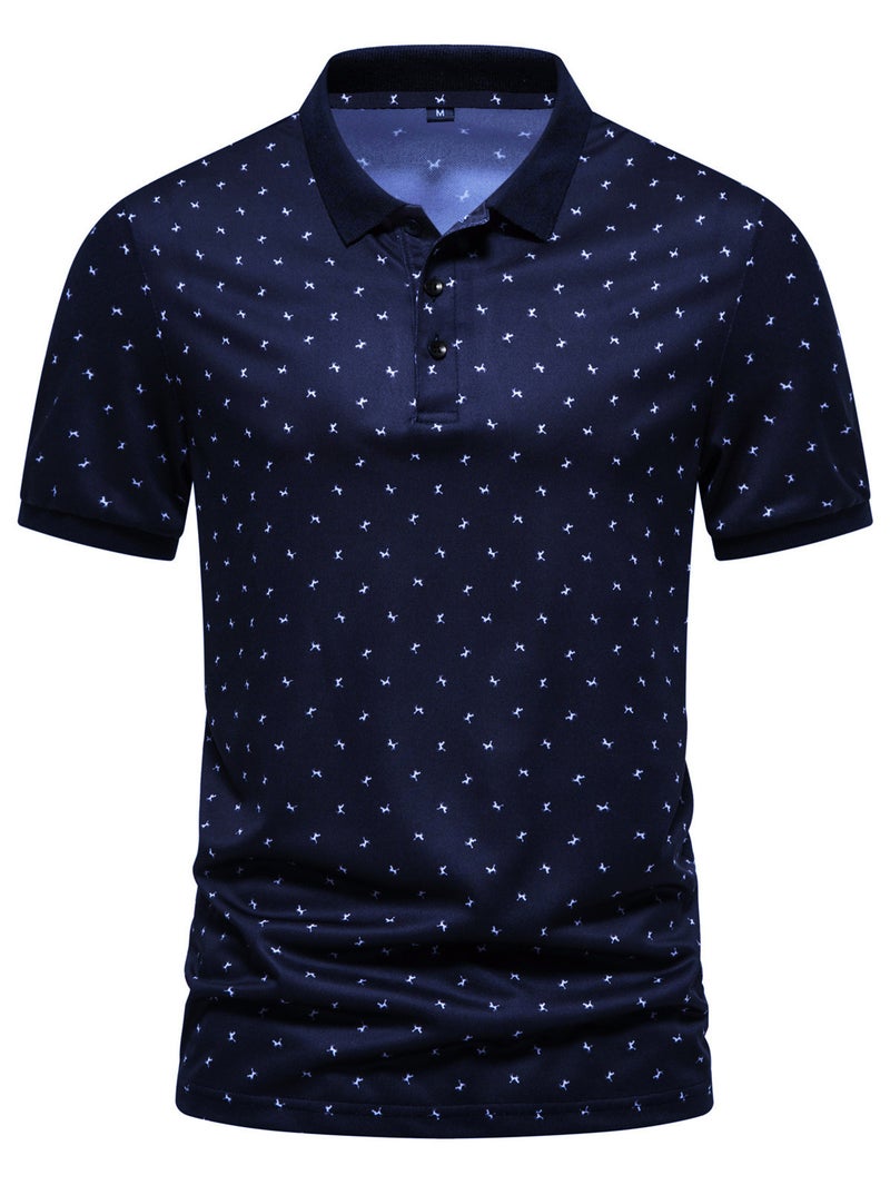 Men's Short Sleeve Polo Shirt Casual Summer Top - Image 2