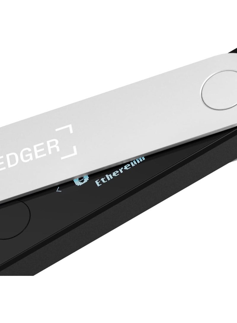 ليدجر محفظة Ledger Nano X للأصول الرقمية | الخيار الأكثر أماناً للتخزين البارد للعملات المشفرة ورموز NFT، تتميز بشاشة كبيرة واتصال لاسلكي عبر البلوتوث ومنفذ Type-C، وتدعم أكثر من 5500 أصل وعملة؛ متوافقة مع أنظمة iOS وAndroid وmacOS وWindows. - Image 4