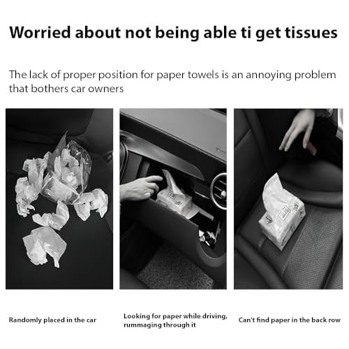 WISKA® Car Tissue Box Holder for Car Animal Faces Cute Cartoon Multifunctional Portable Car Tissue Paper Holder for Car Interior Decoration Accessories (Grey) - Image 3