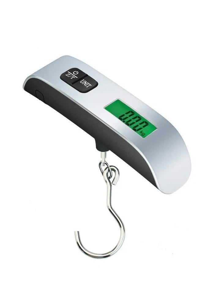 Generic Electronic Travel Scale, Portable Digital Luggage and Travel Bags Scale with LCD Reading Screen, 50 Kg Capacity - Silver  - Image 1