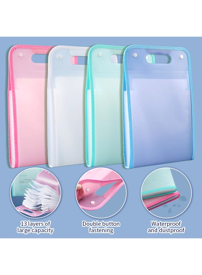 Generic Portable File Folder, Large Capacity Document Folder with Handle, Suitable for School, Office and Travel  - Image 3