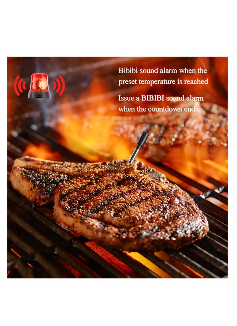 SYOSI - Wireless Meat Thermometer, 500Ft Remote Range Digital Meat Thermometer for Grilling, Cooking Thermometer with IP67 Waterproof Probe for Kitchen, Oven, BBQ, Support iOS & Android App - Image 1