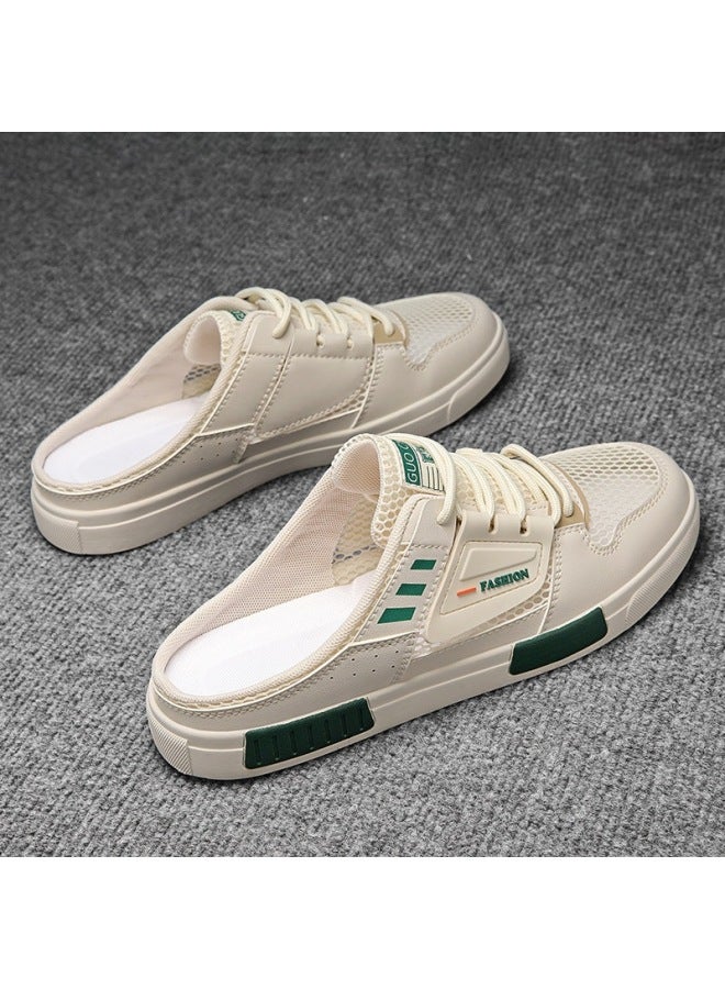 Baotou Slippers For Men, Summer Outdoor Non-slip Slip-on Office Half-slippers, Large Size Sports Driving Beach Sandals