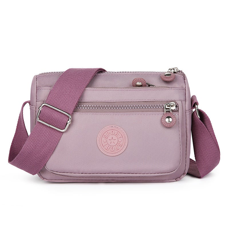 2024 Ladies Casual Crossbody Nylon Bag Pink 