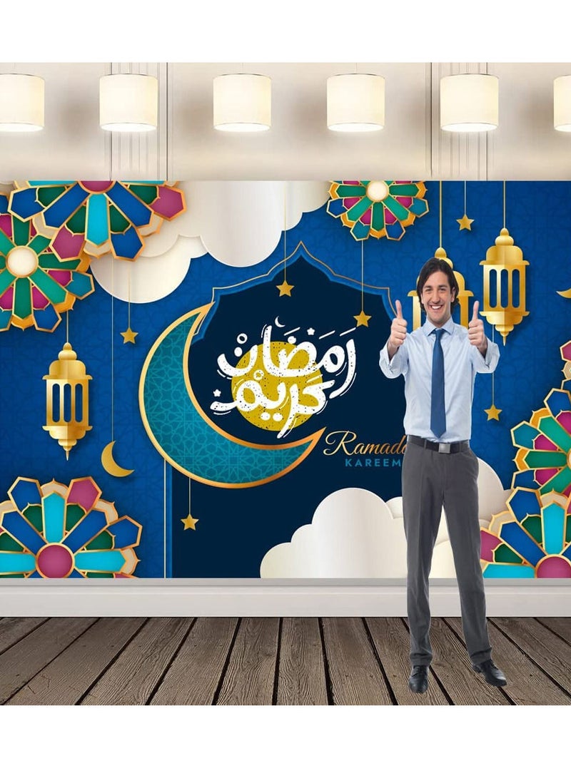Ramadan decoration poster, large size, 110 cm by 180 cm, banner material, with hanging rings - Image 2