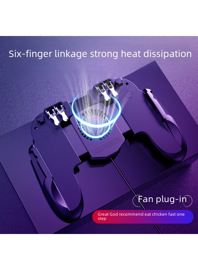 Semi-conductor Gaming Controller Mobile Phone Cooler Pubg Chicken Eating Device Fan Cooling Six-finger Chicken Eating Handle-Product Color:H9 Generation (six Fingers) Ordinary  - Image 5