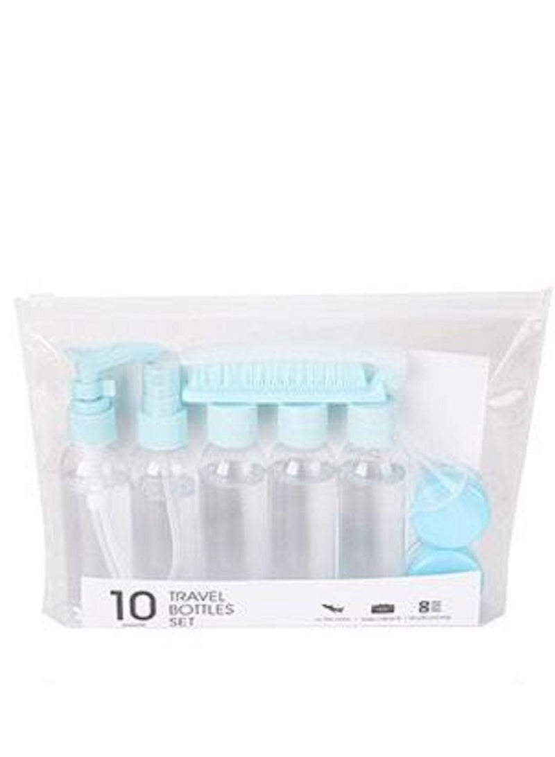 10-Piece Mini Portable Empty Travel Cosmetics Bottles - Image 1
