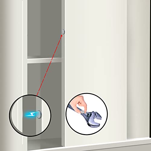 Mousike Magnetic Door Catch Ultra Thin Cabinet Magnets Stainless Steel Drawer Magnet Catch for Sliding Door Closure Kitchen Cabinet Cupboard Closet Closer (8Pack) - Image 4
