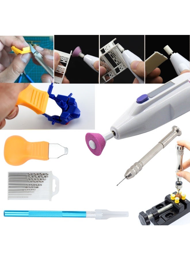 مجموعة أدوات نموذج غاندام الاحترافية المكونة من 38 قطعة مجموعة أدوات أساسية للنماذج مجموعة أدوات حرفية مجموعة أدوات بناء هوايات لبناء نماذج سيارات غاندام وإصلاحها وترميمها - Image 4