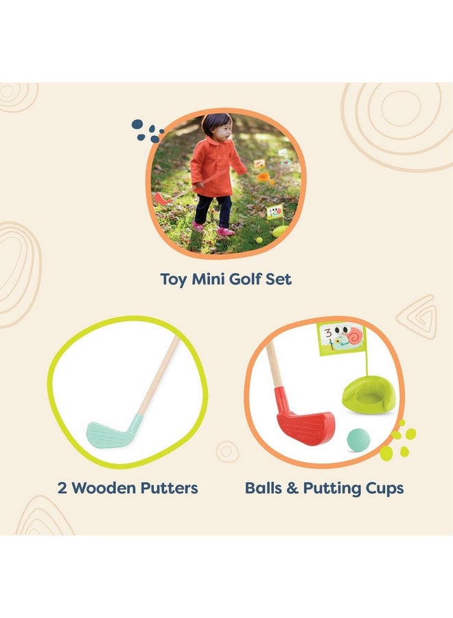 B. Toys ب. ألعاب - مجموعة جولف خشبية - رياضة في الهواء الطلق - مجموعة جولف مكونة من 15 قطعة للأطفال مع حقيبة تخزين - لعب تمثيلي - 3 سنوات وما فوق - Image 3