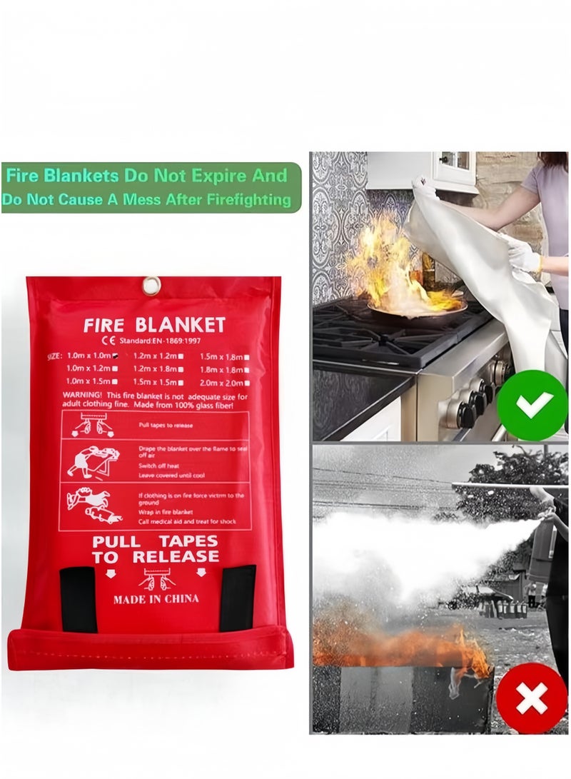 Angola Panda Fire Emergency Blanket,Fire Blanket for Home and Kitchen,Camping Emergency Blankets,Emergency Fire Retardant Blankets for House,Fireproof Blanket Welding Blanket for Kitchen,Grill,BBQ (1x/2x) - Image 2