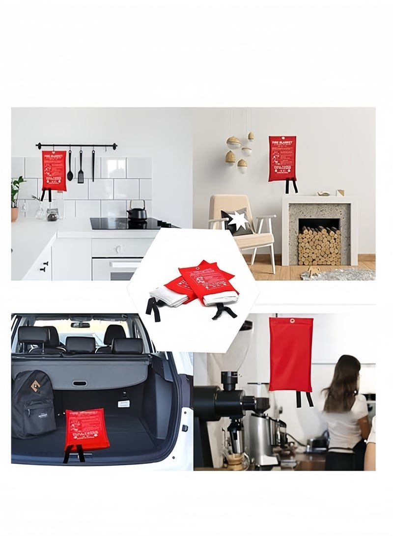 Angola Panda Fire Emergency Blanket,Fire Blanket for Home and Kitchen,Camping Emergency Blankets,Emergency Fire Retardant Blankets for House,Fireproof Blanket Welding Blanket for Kitchen,Grill,BBQ (1x/2x) - Image 3