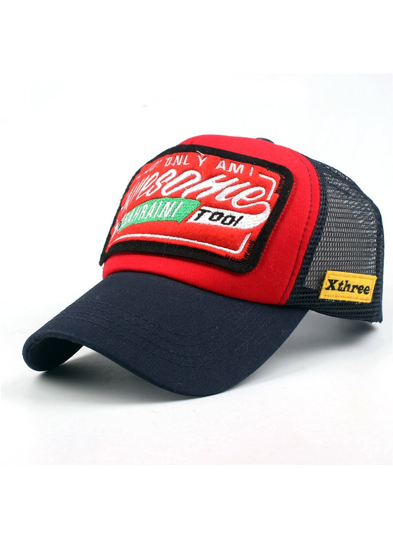 Generic Awesohle Embroidered Baseball Cap Unisex Navy blue red 