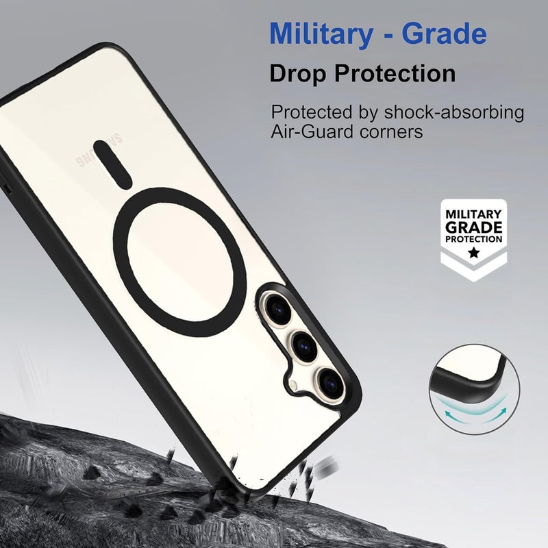 ZAPCASE غطاء خلفي لهاتف سامسونج جالاكسي S24 FE 5G | متوافق مع غطاء خلفي لهاتف سامسونج جالاكسي S24 FE 5G | غطاء خلفي مقاوم للخدوش | أسود - Image 3