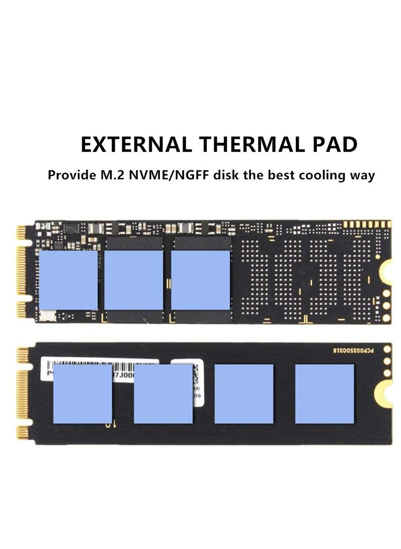 KASTWAVE M.2 Heatsink NVME 2280 SSD Heat Sink Support Single Double Sided M2 SSD Cooling with Thermal Silicone Pads Cooler for Computer PC PS5 PCIE NVME or NGFF SATA M.2 SSD Installation  - Image 5