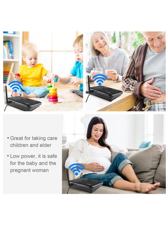 Wuloo Wuloo Intercoms Wireless For Home 5280 Feet Range 10 Channel 3 Code, Wireless Intercom System For Home House Business Office, Room To Room Intercom, Home Communication System (6 Packs, Black)  - Image 3