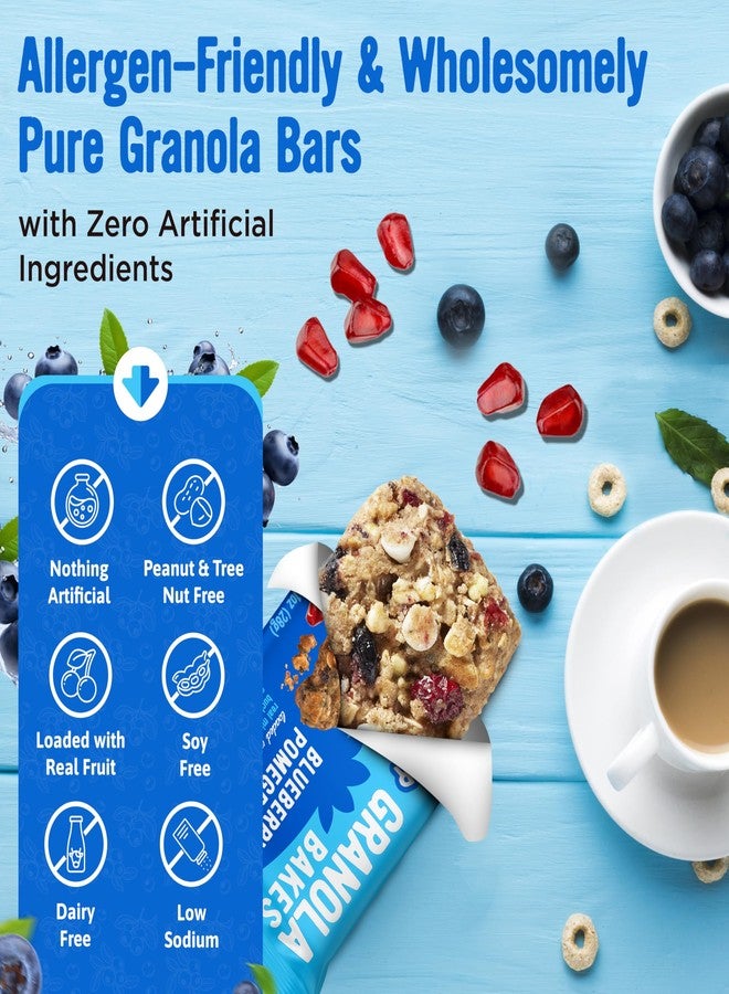 Cooper Street Blueberry Pomegranate Granola Bakes (48 Count) - Individually Wrapped Soft and Chewy Granola Bars Bulk - Low Sodium, Nut & Dairy Free - Perfect As Healthy Bulk Office or Classroom Snacks - Image 3