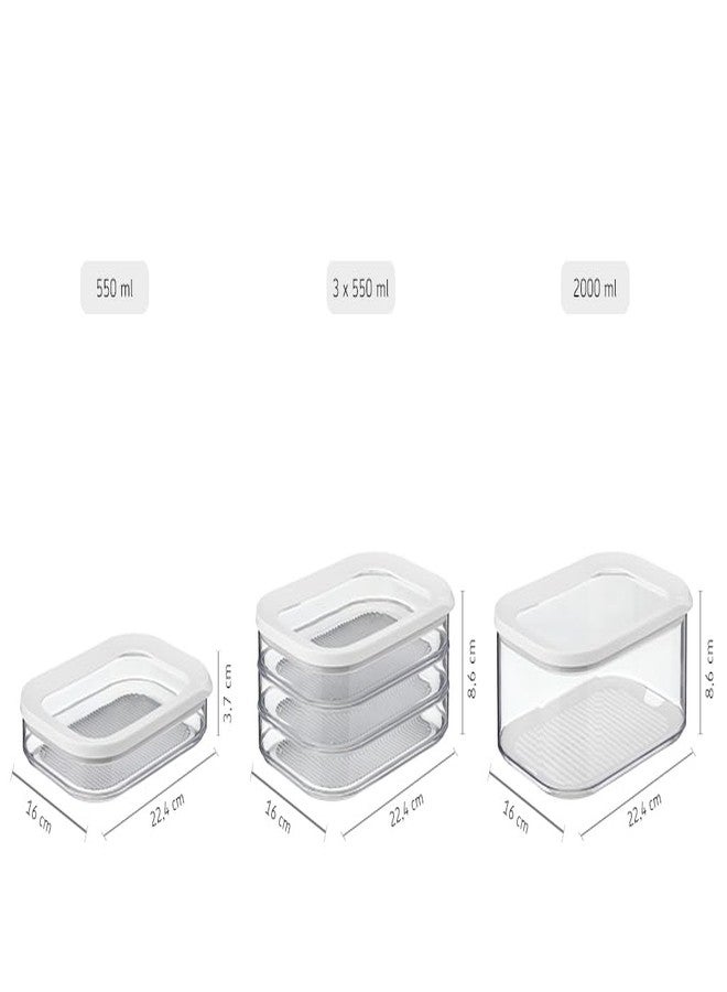 MEPAL, MODULA Food Storage Cheese Box with Lid for Parmesan, Cheddar, Feta, Mozzarella, All Cheese Types, BPA Free, 2000ml | 68oz, 1 Count - Image 3