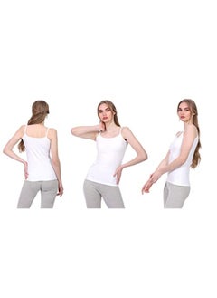 DICE Dice Pack of 3 Bundle DW115/02 S/16 P*3 Solid S/S Top Spageti White 