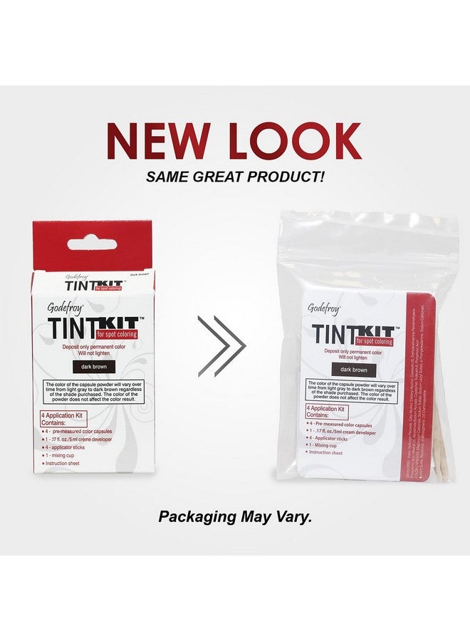 Godefroy Hair Color Kit for Spot Coloring, Covers Up Gray Hairs, Dark Brown, 4-Application Kit, Pack of 1 - Image 2