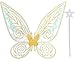 quescu Fairy Wings for AdultsButterfly Wings for GirlsAngel WingsFairy Costume for Women Halloween Dress Up Party Favor Gold - Image 3