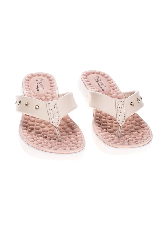 مودار Modare Ladies Flat Sandals Cream | Made In Brazil