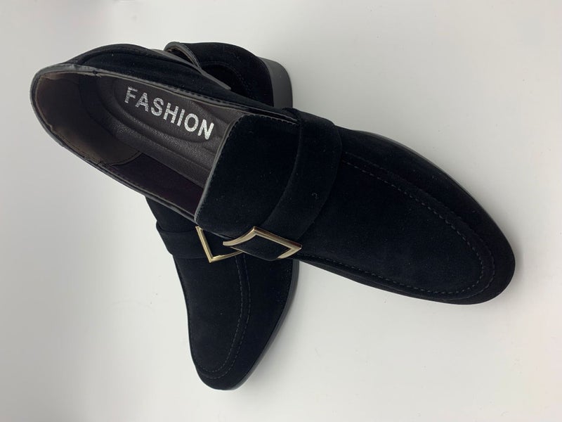Men's leather shoes business dress frosted plus size British black 44 - Image 3