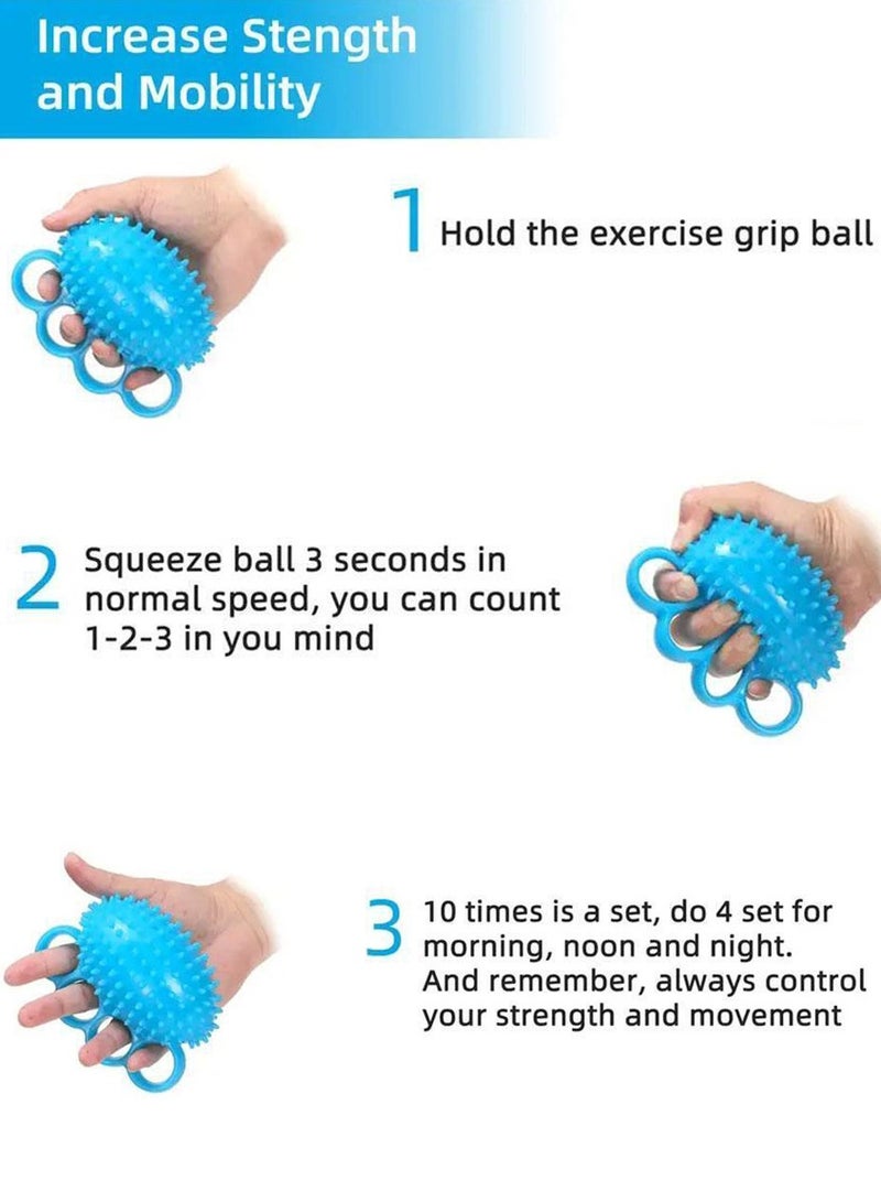 ISHWAZ Hand Massage Grip Ball And Strength Exerciser, Perfect For Promoting Blood Circulation, Fitness, Reducing Pressure And Hand Recovery Physical Therapy And Hand Rehabilitation Trainer, Promotes Health  - Image 4