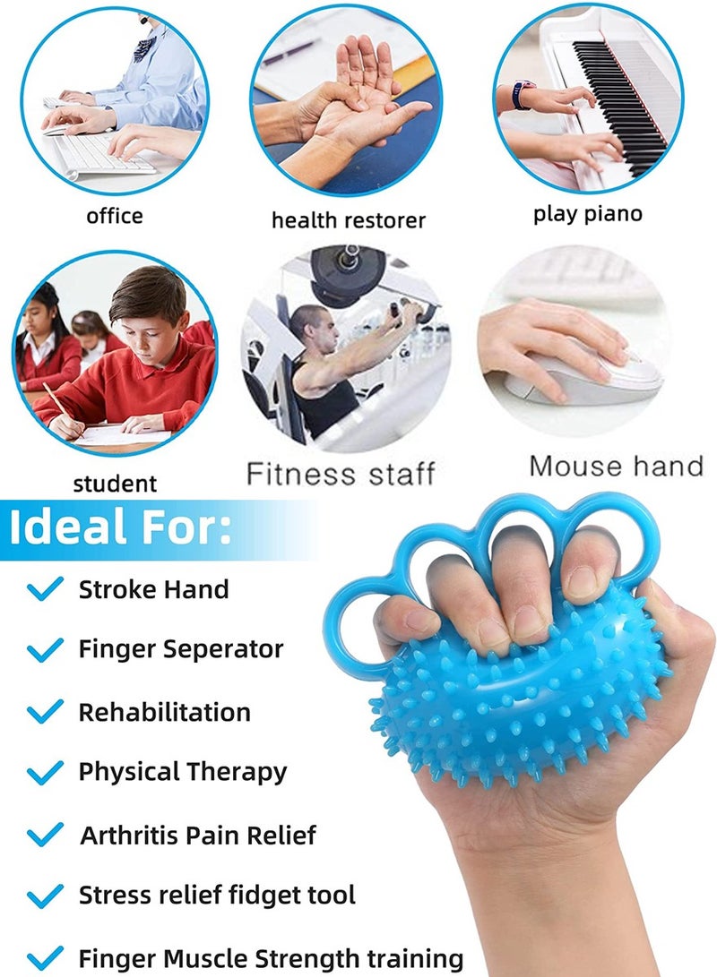 ISHWAZ Hand Massage Grip Ball And Strength Exerciser, Perfect For Promoting Blood Circulation, Fitness, Reducing Pressure And Hand Recovery Physical Therapy And Hand Rehabilitation Trainer, Promotes Health  - Image 2