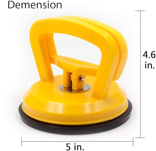WFPOWER Yellow Suction Cup Dent Puller Handle Lifter 5inch / Dent Remover/Heavy Duty Glass Lifting Suction Cup with Small Suction Cup - Image 5