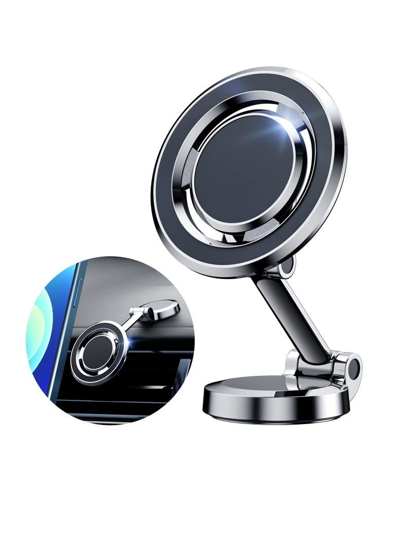 Excefore Car Mount Magnetic Phone Holder, for MagSafe Car Mount Folding Magnetic Phone Holder for Car, Phone Mount Holder for Car Vent Magnetic for iPhone 14 13 12 Pro Plus Max Mini MagSafe Case & All Phones  - Image 1