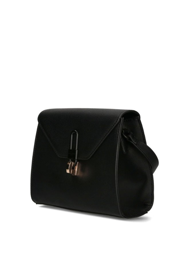 David Jones David Jones Shoulder Bag for Women, faux Leather Hobo Crossover Fashion Handbag Purse Color BLACK  - Image 2
