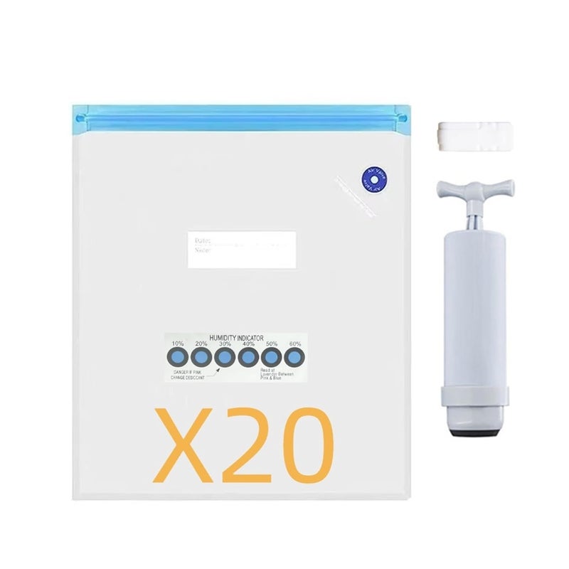 30Pcs Vacuum Storage Bags For 3D Printer Filament PLA ABS TPU Dryer Humidity Resistant 20 Bag 1 USB Pump - Image 5