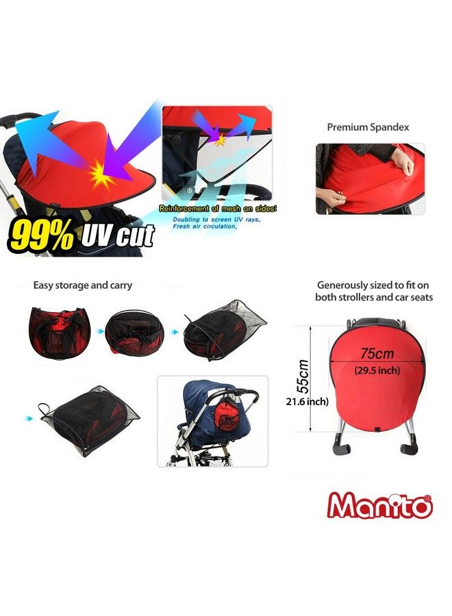 Manito Sun Shade For Strollers And Car Seats (Black) Upf 50+ - Image 4