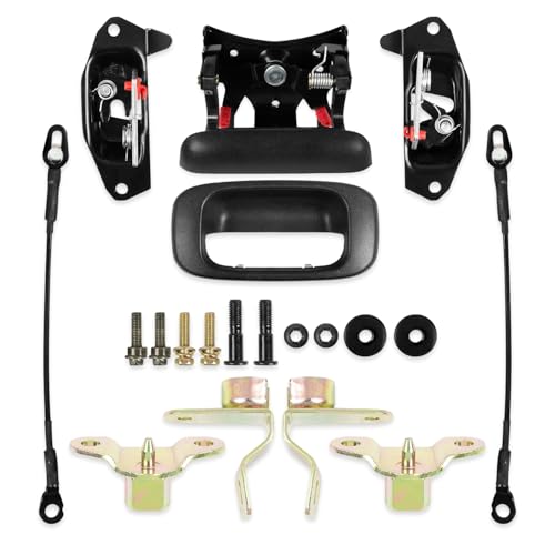 KARPAL Tailgate Hardware Rebuild Kit Compatible with 1999-2006 Chevy Silverado GMC Sierra w/Handle Bezel Latch Cable Hinge Rod Clip Bolt - Image 1