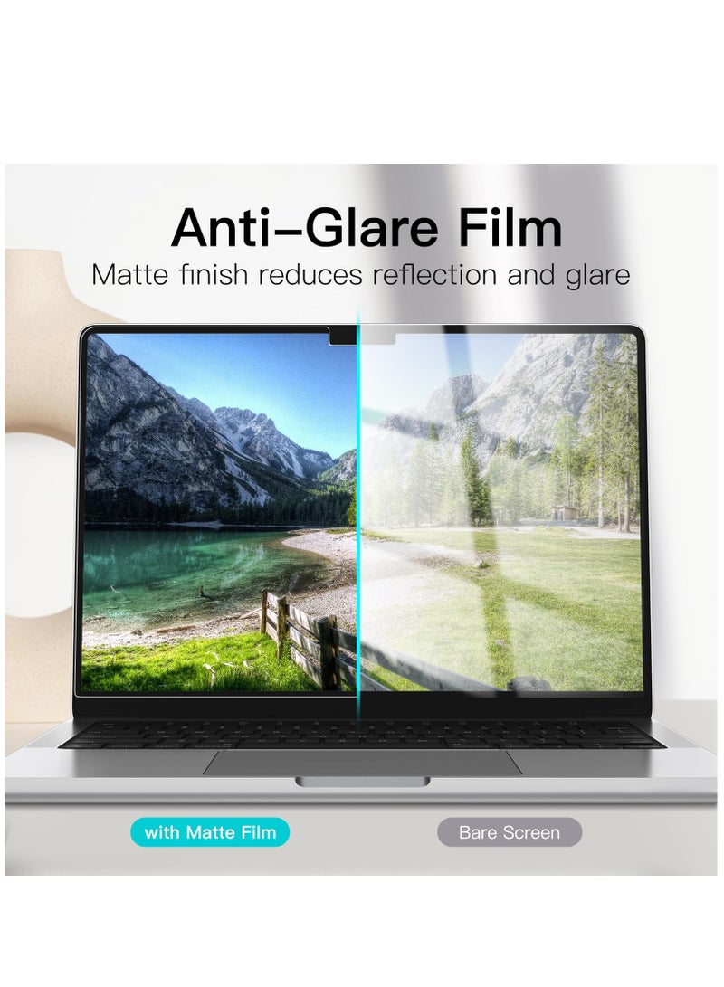 2-Pack Screen Protector For MacBook Pro 14.2-Inch (M3 / M3 Pro / M3 Max / M2 Pro / M2 Max / M1 Pro / M1 Max 2021-2023) Anti-Glare Film HD Anti-Fingerprint  - Image 3