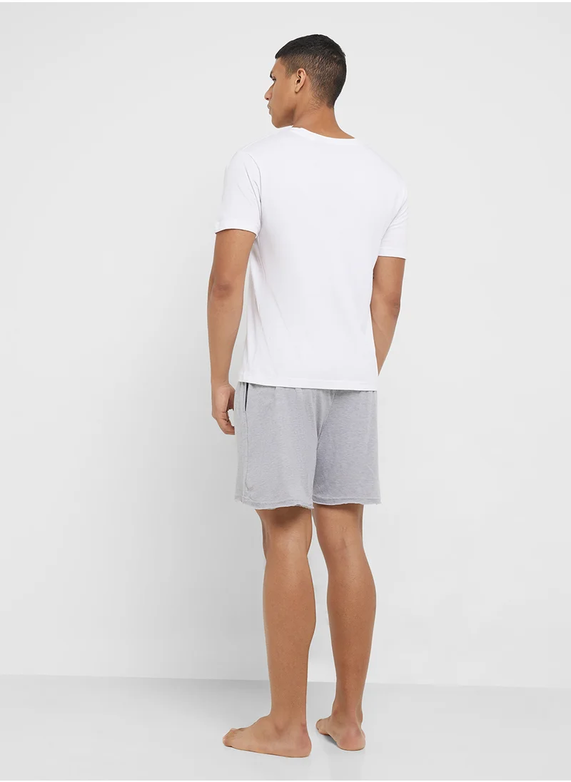سفنتي فايف Nightwear T-Shirt & Shorts Set