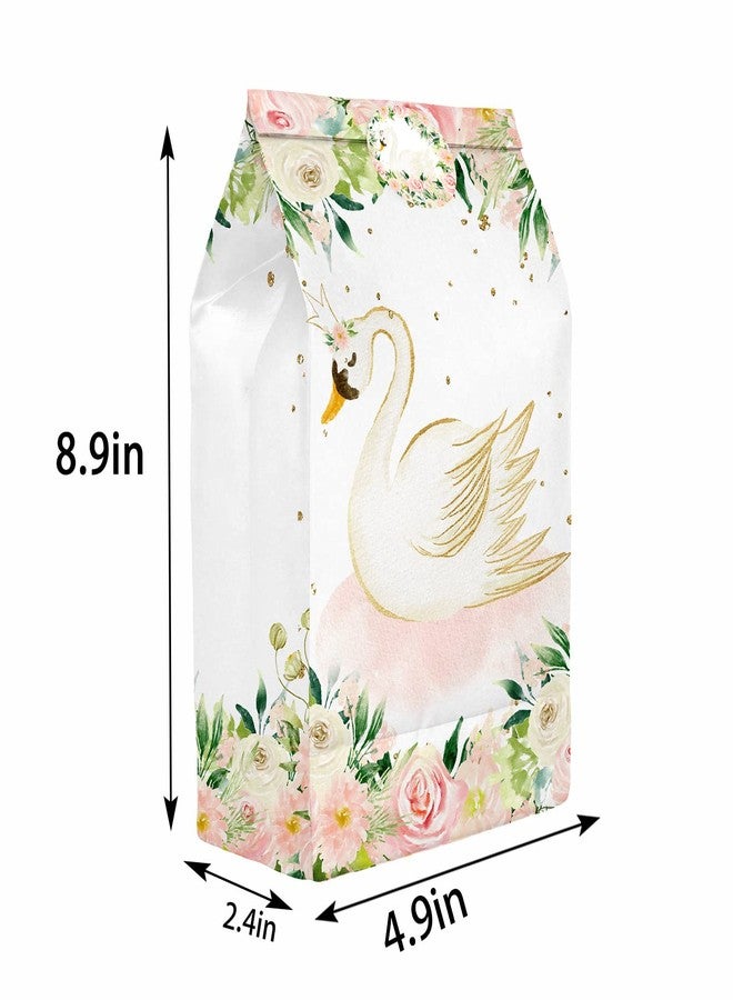 HaPiBiDesign 24 PCS Swan Party Favor Bags With Stickers - Candy and Goodie Gift Treat Bags for Swan Themed Birthday Party Supplies - Image 3