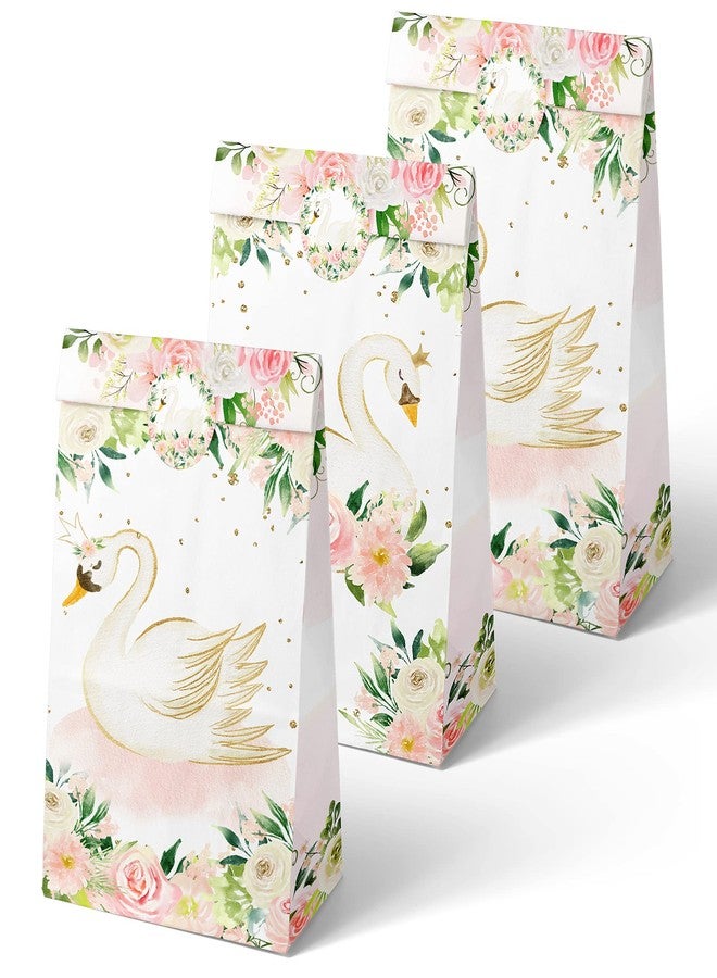 HaPiBiDesign 24 PCS Swan Party Favor Bags With Stickers - Candy and Goodie Gift Treat Bags for Swan Themed Birthday Party Supplies - Image 2