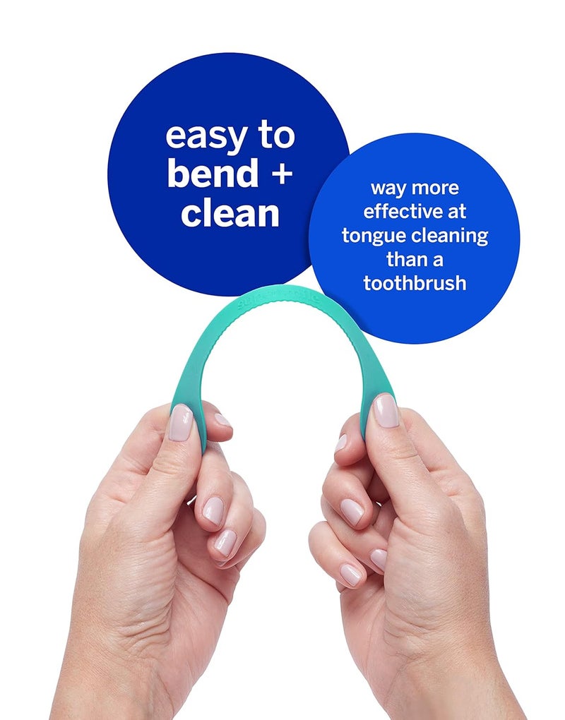 Supersmile Ripple Edge Tongue Cleaner Ergonomic Reusable Tongue Scraper 3 Count - Image 3