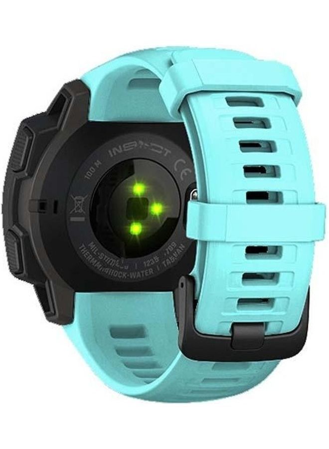 NIBEMINENT Silicone Replacement Wrist Strap For Garmin Instinct- 22mm Mint Green - Image 3