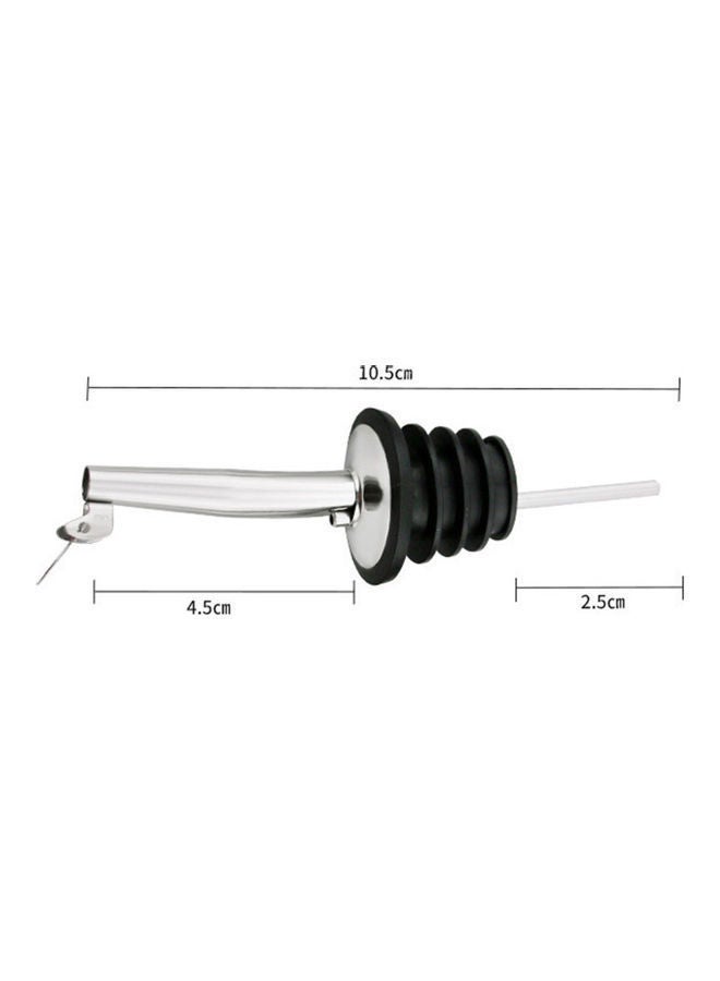 NIBEMINENT Stainless Steel Bottle Pourer With Lid Silver/Black - Image 2