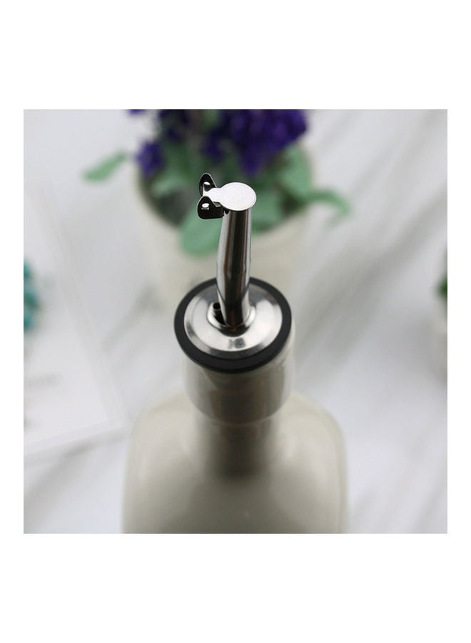 NIBEMINENT Stainless Steel Bottle Pourer With Lid Silver/Black - Image 3