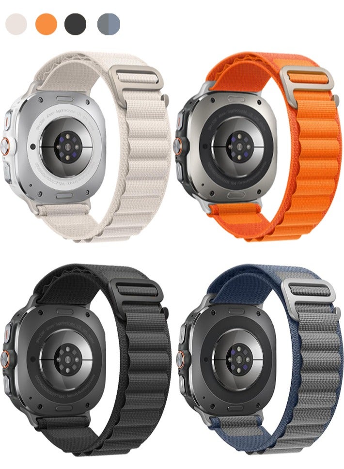 مجموعة من 4 أساور متوافقة مع ساعة Apple Watch مقاس 49 مم و46 مم و45 مم و44 مم و42 مم للرجال والنساء، أساور رياضية من النايلون لساعة Apple Watch Ultra 2&1 وiWatch Series 9 و8 و7 SE و6 و5 و4 و3 و2 و1 - Image 1