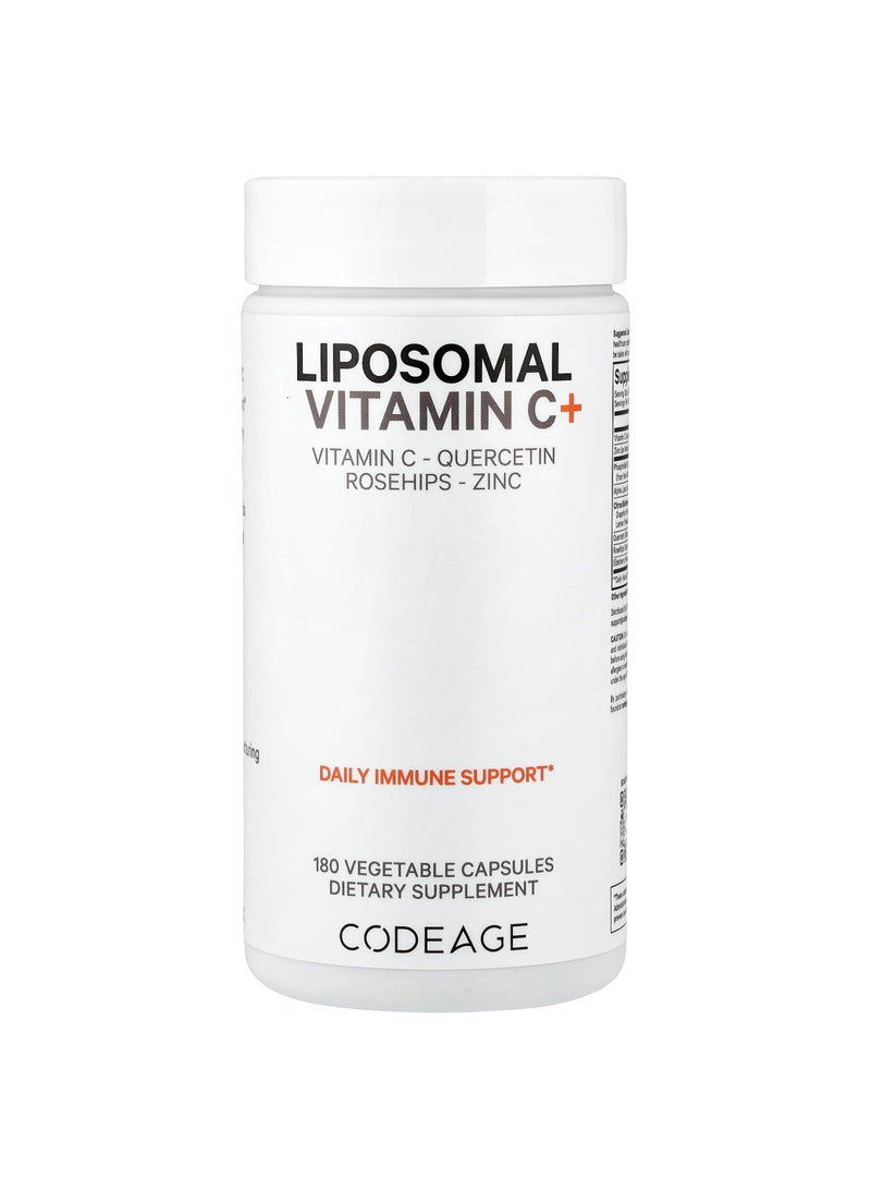 Codeage Liposomal Vitamin C+, 180 Vegetable Capsules