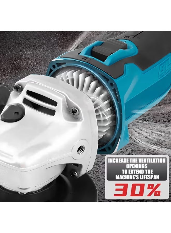 WINSEE 48V Angle grinder, high-power motor, maximum speed 10,000 RPM, drill bit, Angle grinder, cordless, rechargeable battery, lightweight, ergonomic, 2 6.0Ah lithium-ion batteries, charger - Image 5